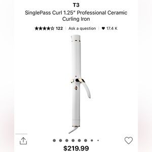 T3 Single Pass Curling Iron